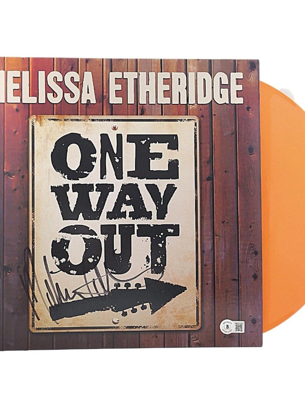 Melissa Etheridge Signed One Way Out Vinyl Record Album Cover Beckett Autograph